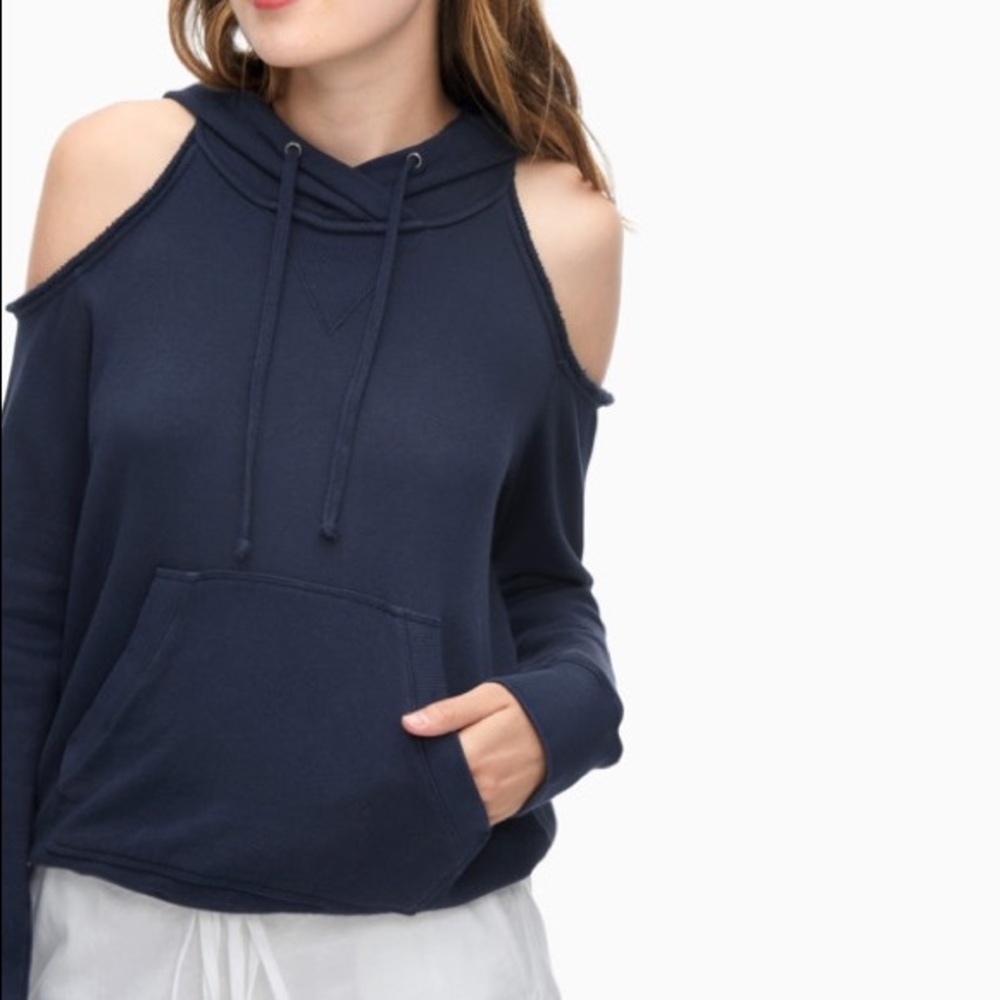 Splendid cold shoulder pullover hoodie